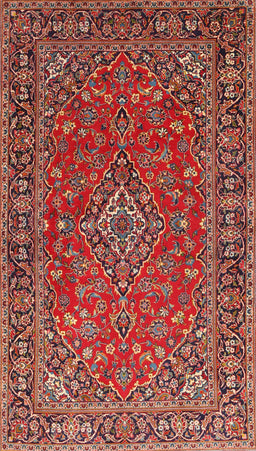 Machine Washable Traditional Orange Salmon Pink Rug, wshtr3522