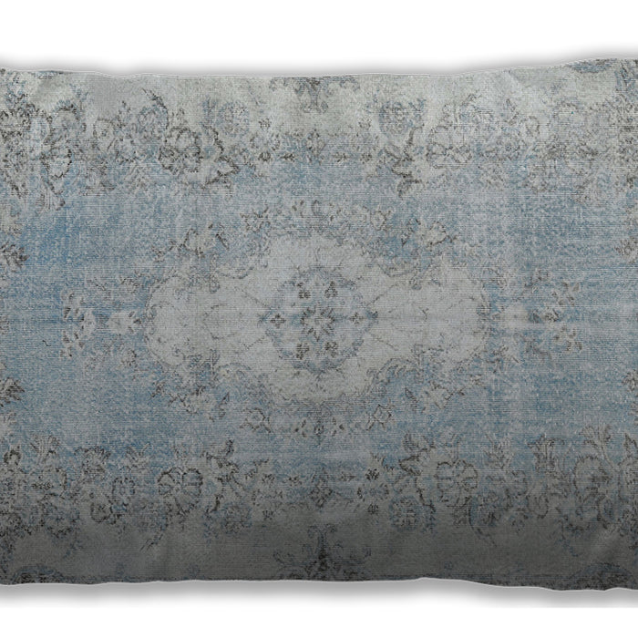 Traditional Classic Rectangular Light Gray Lumbar Throw Pillow, 13 inch by 19 inch, lbtr3523