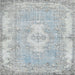 Square Traditional Light Gray Persian Rug, tr3523