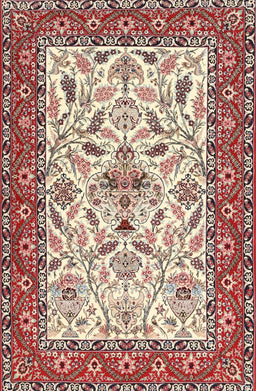 Machine Washable Traditional Brown Red Rug, wshtr3524