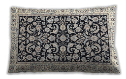 Traditional Classic Rectangular Gray Lumbar Throw Pillow, 13 inch by 19 inch, lbtr3526