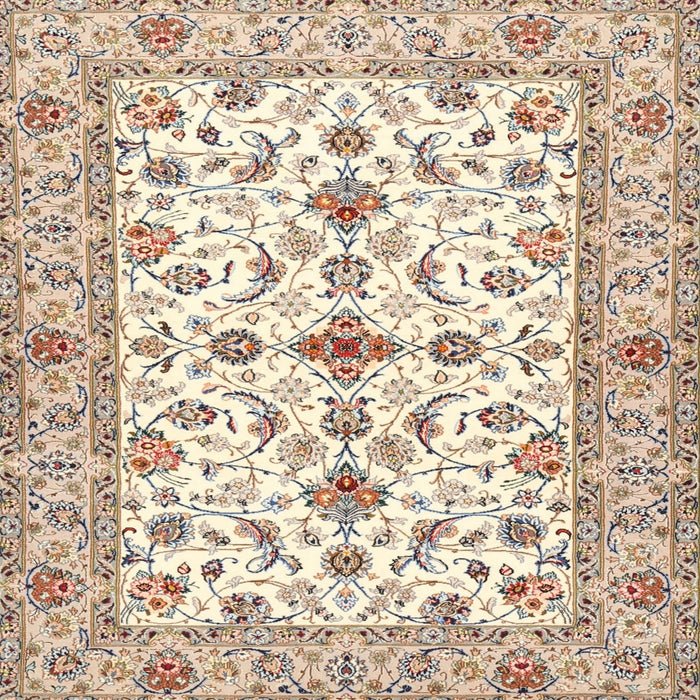 Square Traditional Dark Almond Brown Persian Rug, tr3527