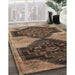 Machine Washable Traditional Bakers Brown Rug in a Family Room, wshtr3528