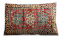 Traditional Classic Rectangular Red Lumbar Throw Pillow, 13 inch by 19 inch, lbtr352