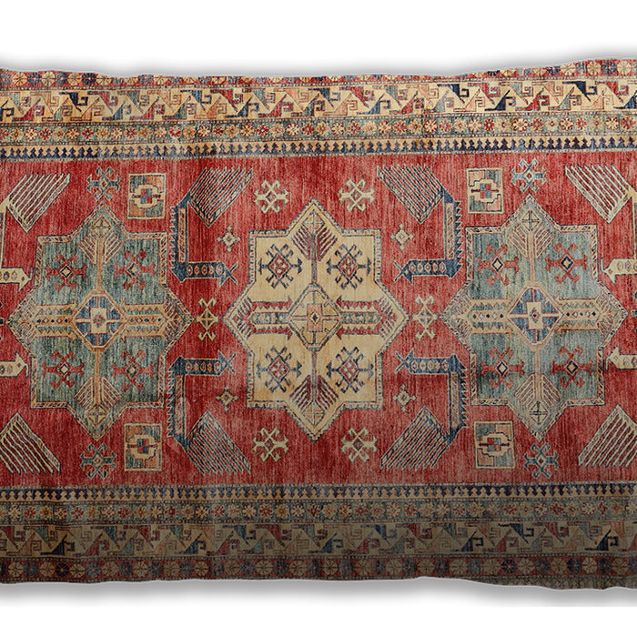 Traditional Classic Rectangular Red Lumbar Throw Pillow, 13 inch by 19 inch, lbtr352