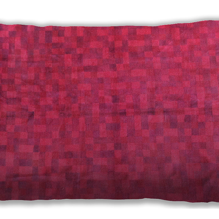 Traditional Classic Rectangular Deep Pink Lumbar Throw Pillow, 13 inch by 19 inch, lbtr3532