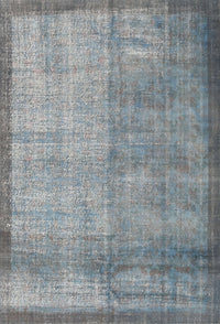 Machine Washable Traditional Dark Gray Rug, wshtr3534