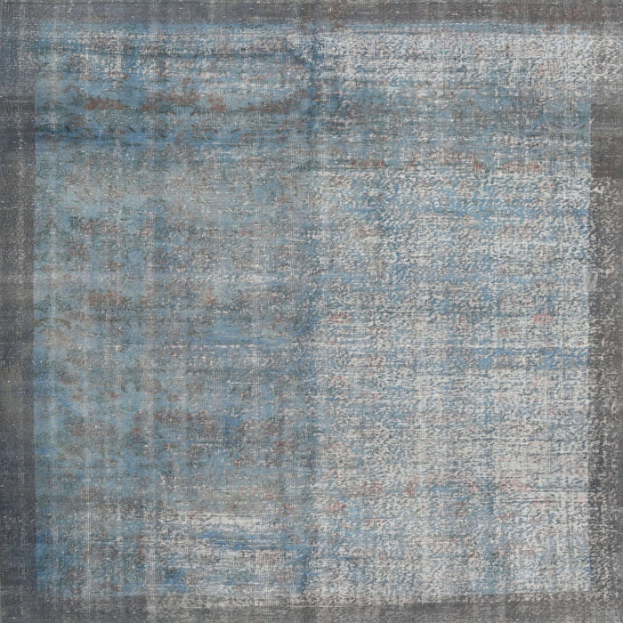 Square Traditional Dark Gray Persian Rug, tr3534