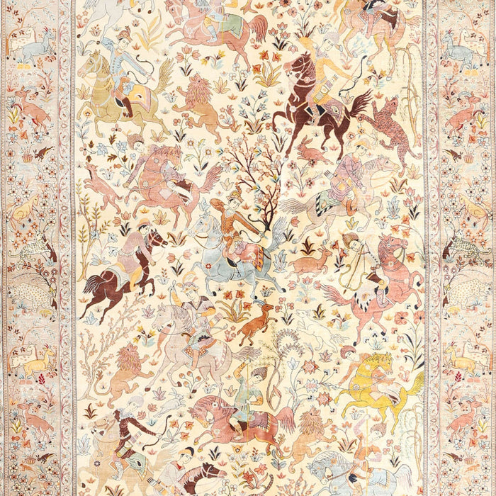 Machine Washable Traditional Peach Beige Rug, wshtr3536