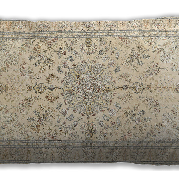 Traditional Classic Rectangular Golden Blonde Gold Lumbar Throw Pillow, 13 inch by 19 inch, lbtr353