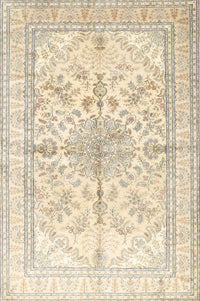 Machine Washable Traditional Gold Rug, wshtr353