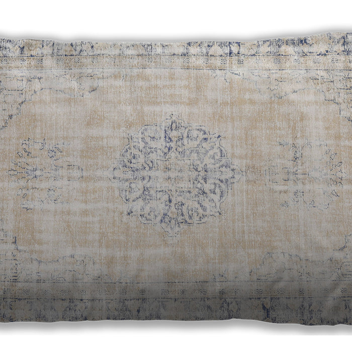 Traditional Classic Rectangular Silver Pink Lumbar Throw Pillow, 13 inch by 19 inch, lbtr3540