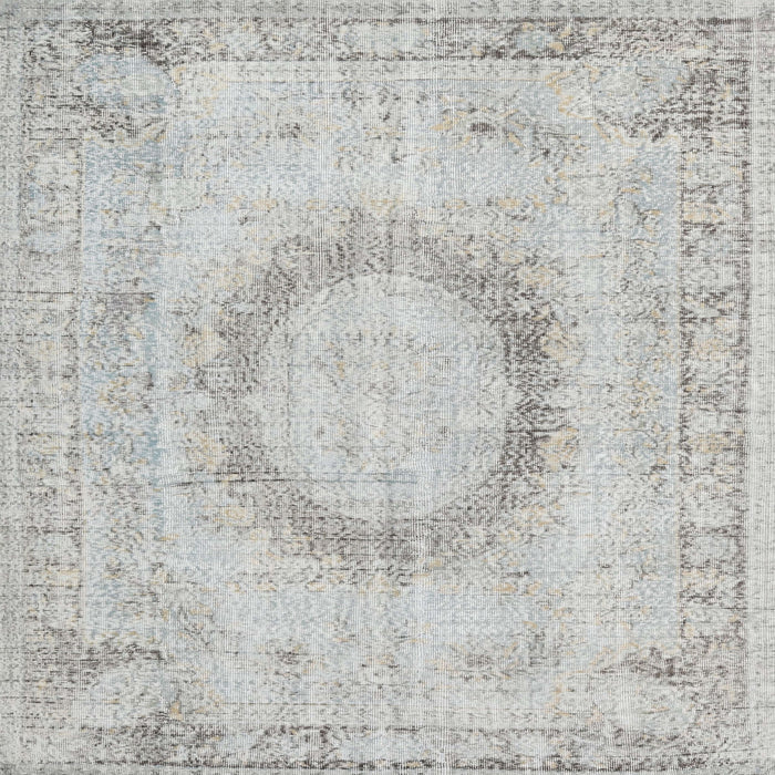 Square Traditional Dark Gray Persian Rug, tr3541
