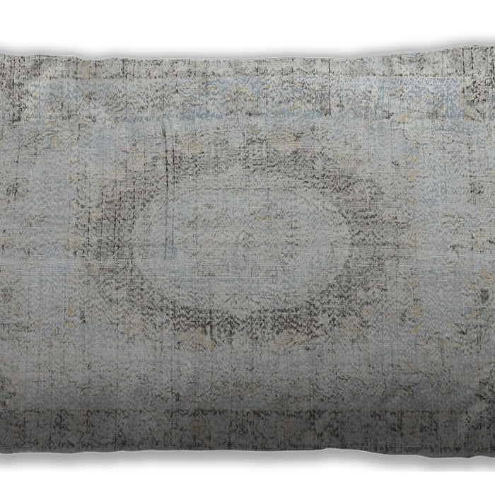Traditional Classic Rectangular Dark Gray Lumbar Throw Pillow, 13 inch by 19 inch, lbtr3541