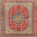 Square Traditional Fire Brick Red Persian Rug, tr3544