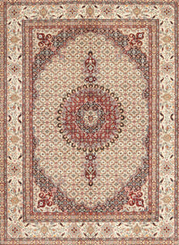 Machine Washable Traditional Deep Peach Orange Rug, wshtr3546