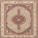 Square Traditional Deep Peach Orange Persian Rug, tr3546