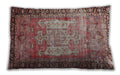 Traditional Classic Rectangular Brown Red Lumbar Throw Pillow, 13 inch by 19 inch, lbtr3549