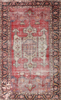 Machine Washable Traditional Brown Red Rug, wshtr3549