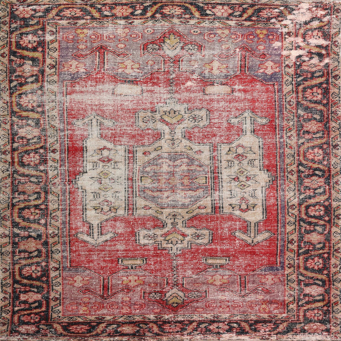 Square Traditional Brown Red Persian Rug, tr3549