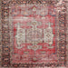 Square Traditional Brown Red Persian Rug, tr3549