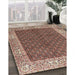 Machine Washable Traditional Saffron Red Rug in a Family Room, wshtr3550