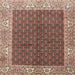 Square Traditional Saffron Red Persian Rug, tr3550