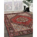 Machine Washable Traditional Saffron Red Rug in a Family Room, wshtr3551