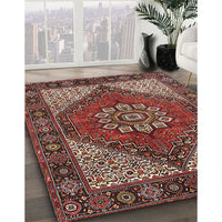 Traditional Saffron Red Persian Rug, tr3551