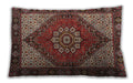 Traditional Classic Rectangular Saffron Red Lumbar Throw Pillow, 13 inch by 19 inch, lbtr3551