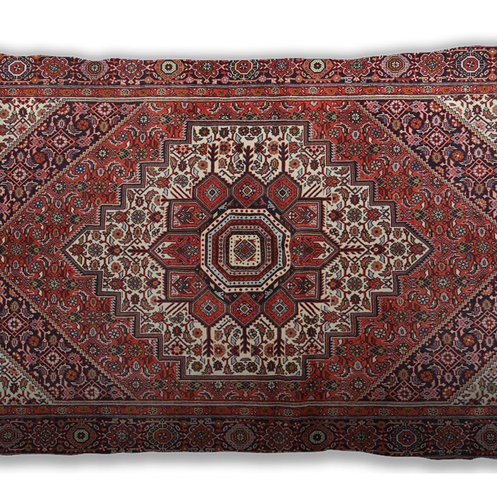 Traditional Classic Rectangular Tomato Red Lumbar Throw Pillow, 13 inch by 19 inch, lbtr3552