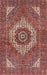 Machine Washable Traditional Tomato Red Rug, wshtr3552