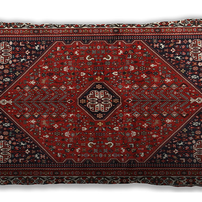 Traditional Classic Rectangular Tomato Red Lumbar Throw Pillow, 13 inch by 19 inch, lbtr3554