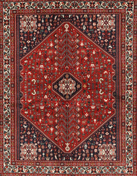 Machine Washable Traditional Tomato Red Rug, wshtr3554