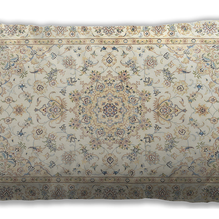 Traditional Classic Rectangular Parchment Beige Lumbar Throw Pillow, 13 inch by 19 inch, lbtr3555