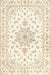 Machine Washable Traditional Parchment Beige Rug, wshtr3555