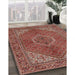 Machine Washable Traditional Tomato Red Rug in a Family Room, wshtr3558