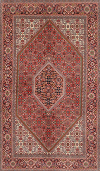 Machine Washable Traditional Tomato Red Rug, wshtr3558