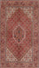 Machine Washable Traditional Tomato Red Rug, wshtr3558