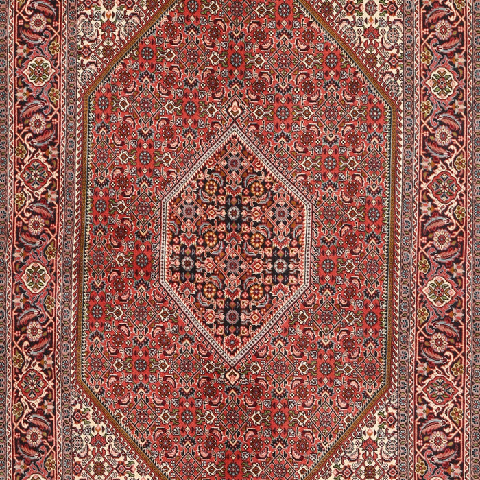 Machine Washable Traditional Tomato Red Rug, wshtr3558