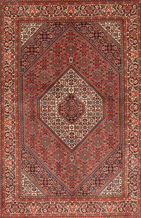 Machine Washable Traditional Copper Red Pink Rug, wshtr3559