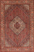 Traditional Copper Red Pink Medallion Rug, tr3559