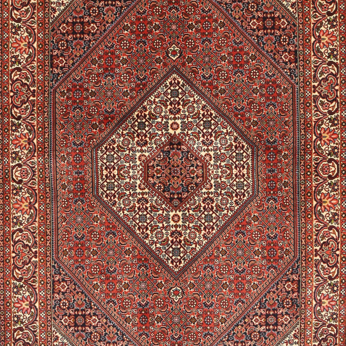 Traditional Copper Red Pink Medallion Rug, tr3559
