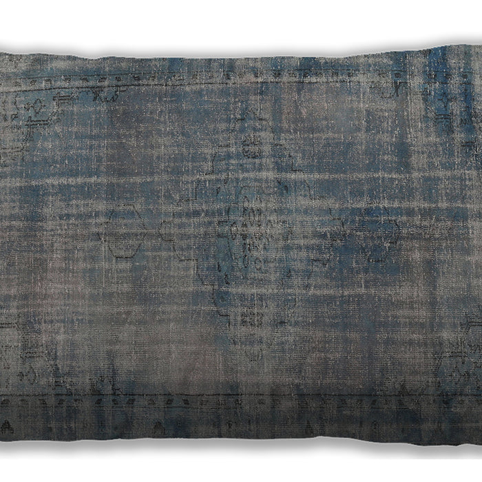 Traditional Classic Rectangular Gray Lumbar Throw Pillow, 13 inch by 19 inch, lbtr3560
