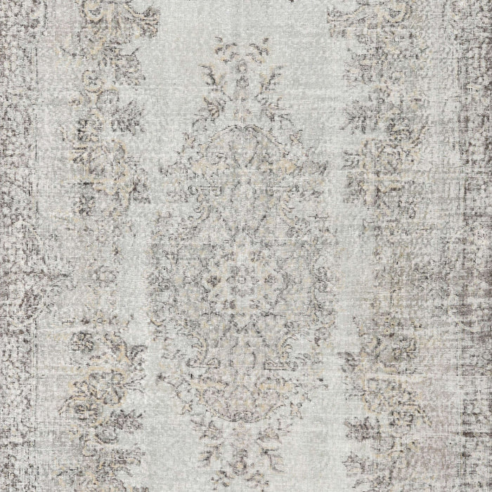 Machine Washable Traditional Dark White Beige Rug, wshtr3561