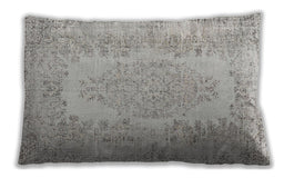Traditional Classic Rectangular Dark White Beige Lumbar Throw Pillow, 13 inch by 19 inch, lbtr3561