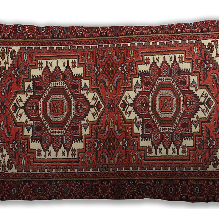 Traditional Classic Rectangular Rust Pink Lumbar Throw Pillow, 13 inch by 19 inch, lbtr3562
