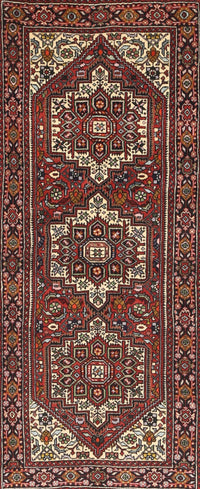 Machine Washable Traditional Saffron Red Rug, wshtr3563