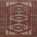 Square Traditional Saffron Red Persian Rug, tr3563