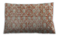 Traditional Classic Rectangular Rust Pink Lumbar Throw Pillow, 13 inch by 19 inch, lbtr3566